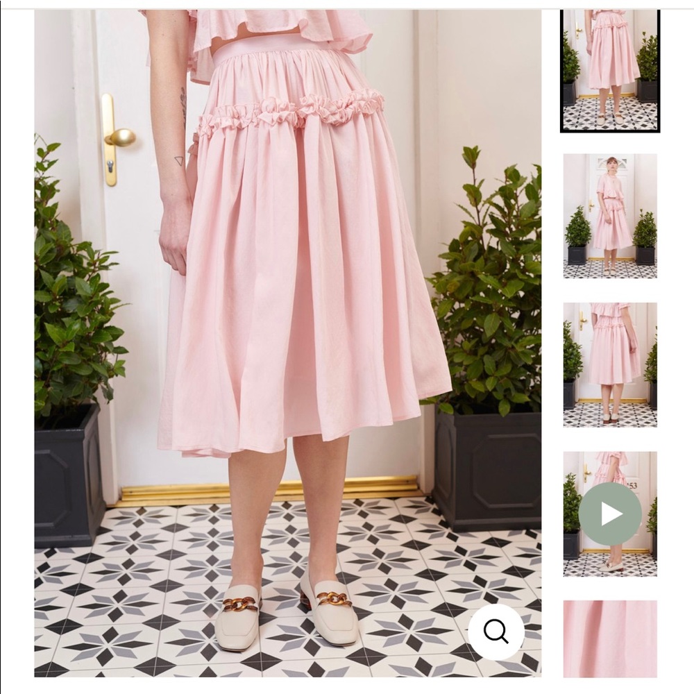 SISTER JANE SIMPLY RUFFLED MIDI SKIRT